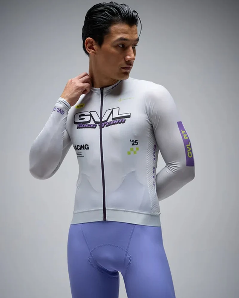 Jersey Ciclismo M/L Hombre Givelo GVL Race Team Off-White