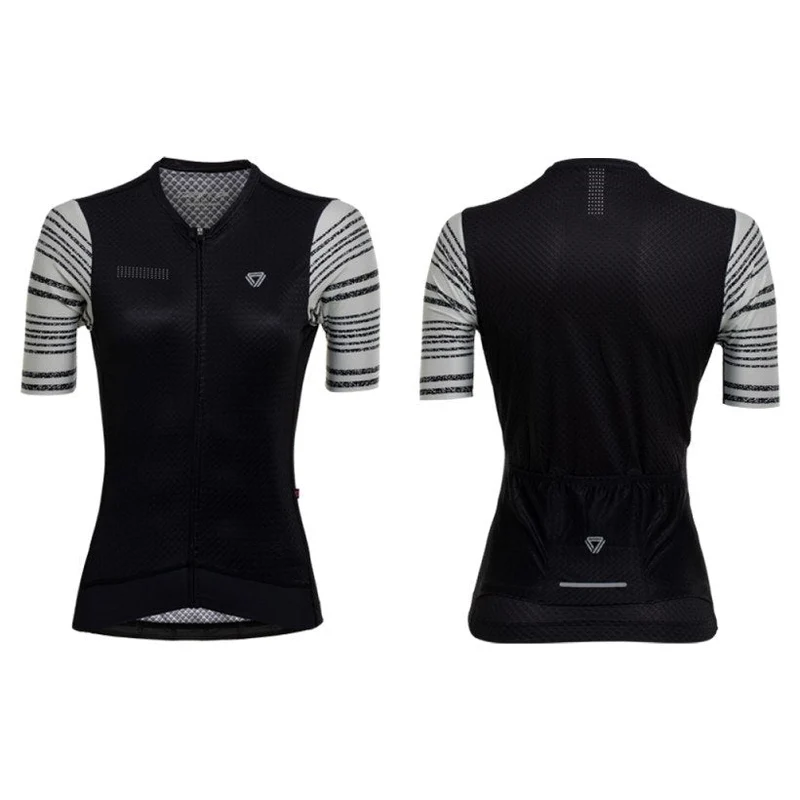 Jersey Ciclismo M/C Mujer GW MOP Pro Negro Blanco
