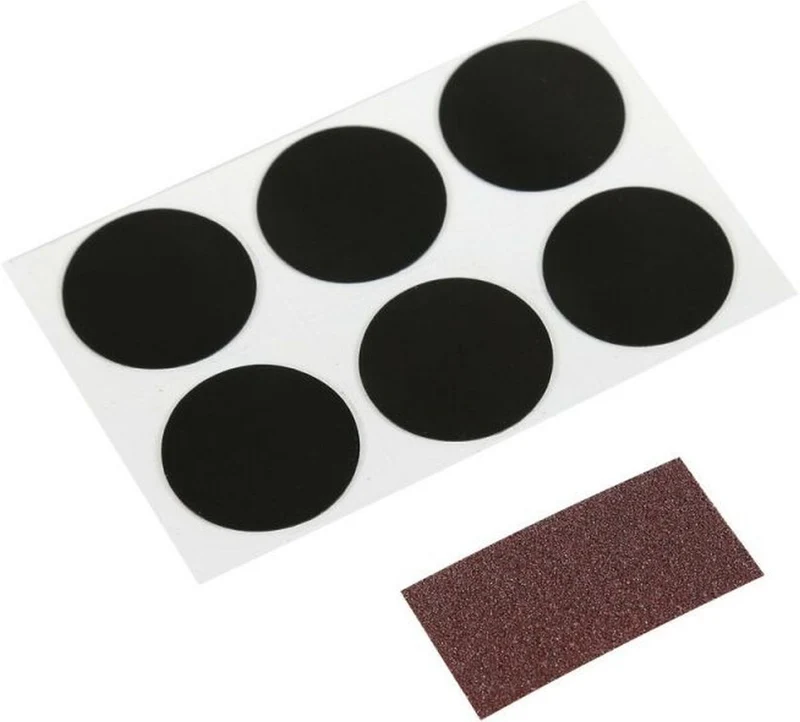 Kit 6 Parches Quick Fix Autoadhesivo 25mm Negro