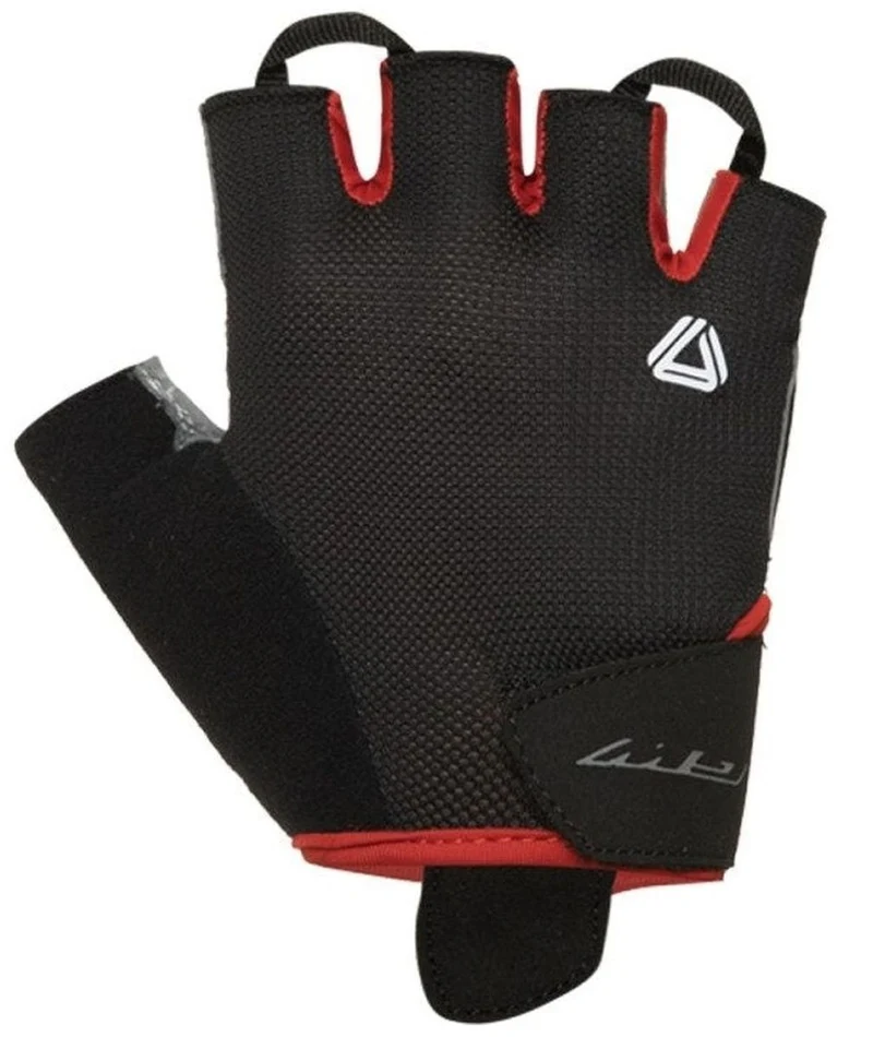 Guantes Ciclismo Cortos GW Pro Man Negro Rojo