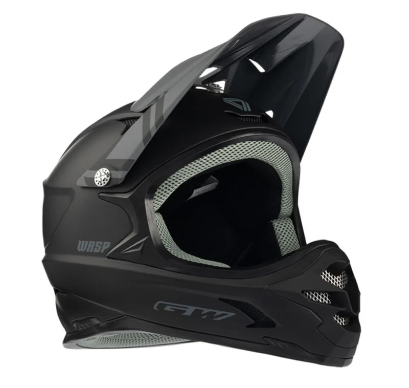 Casco Bmx Full Face GW Wasp Adulto Negro/Gris Mate