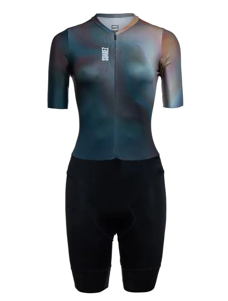 Enterizo Ciclismo Mujer M/C Suarez Vortex Iris Black