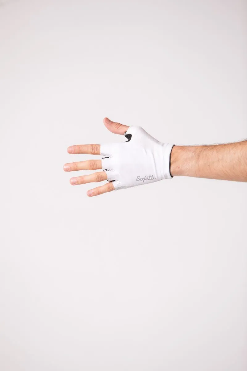 Guantes Ciclismo Cortos Safetti Snow White