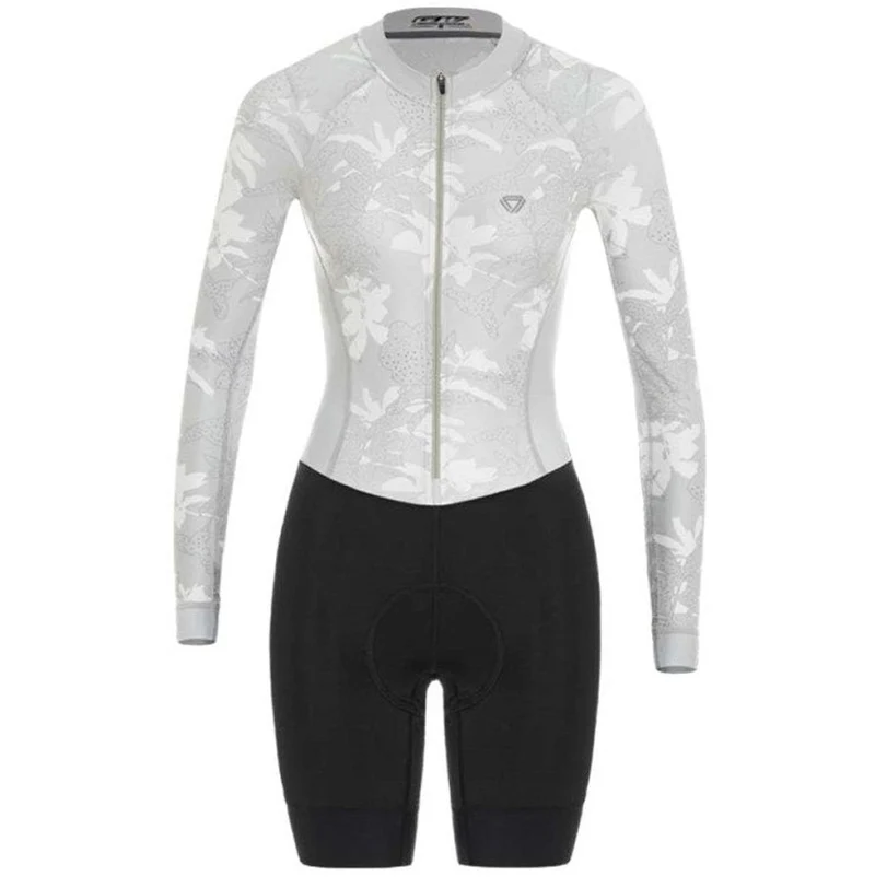 Enterizo de Ciclismo Mujer GW Fundamental Gris