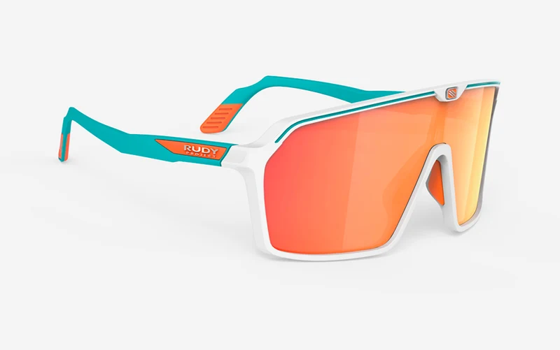 Gafas Ciclismo RudyProject Spinshield White/Emerald Orange