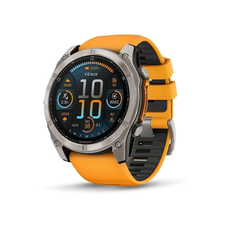 Reloj Garmin Fenix 8 51Mm Amoled Zafiro Titanio Naranja