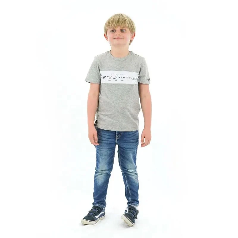 Camiseta Casual M/C Safetti Bars Niños Verde