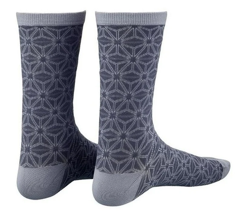Medias Ciclismo Supacaz Asanoha Gunmetal/Gris Sx-32sm