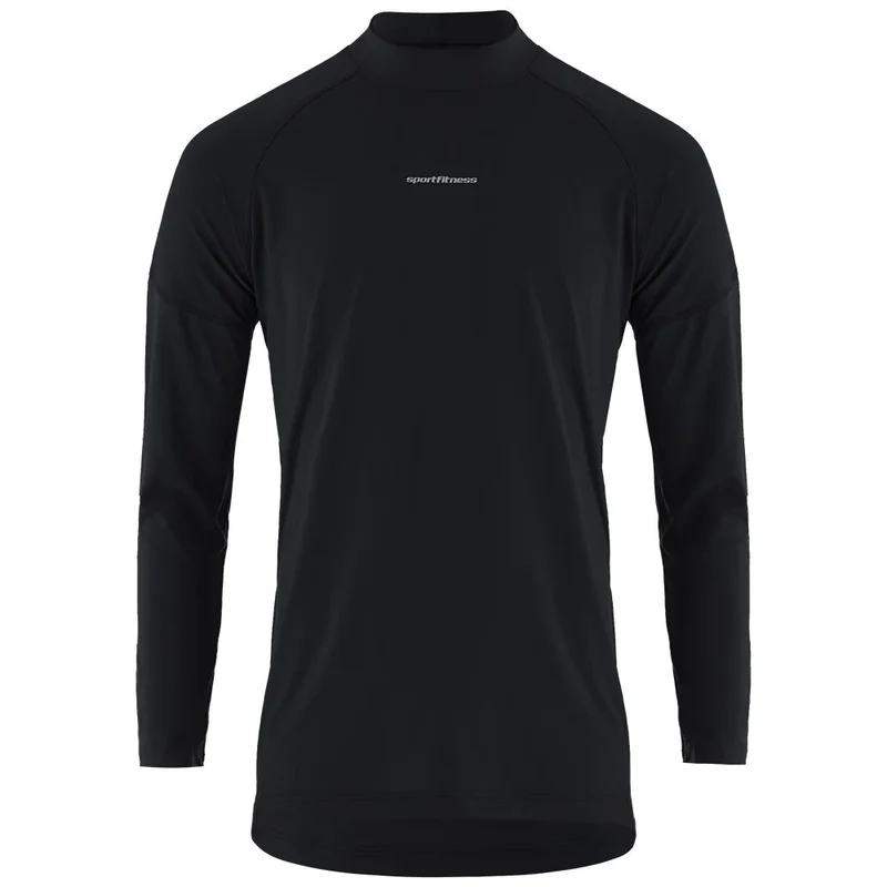 Camiseta Manga Larga Hombre Shelter Sportfitness Negro