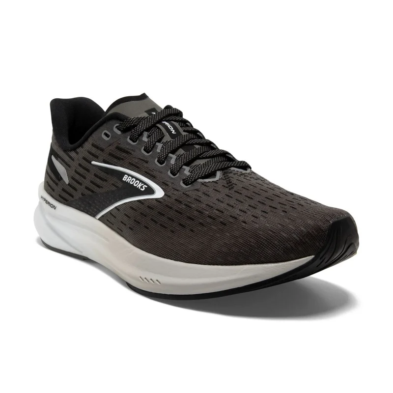 Tenis Brooks Hyperion Hombre Gris/Negro/Blanco