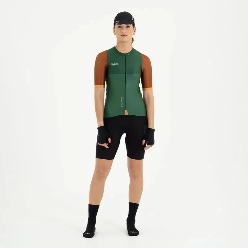 Jersey Ciclismo Safetti M/C Mujer Forest