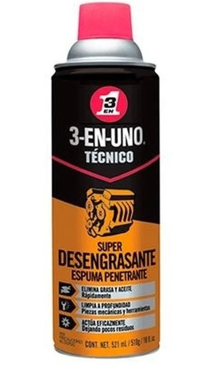 Super Desengrasante en Espuma Penetrante 3En1