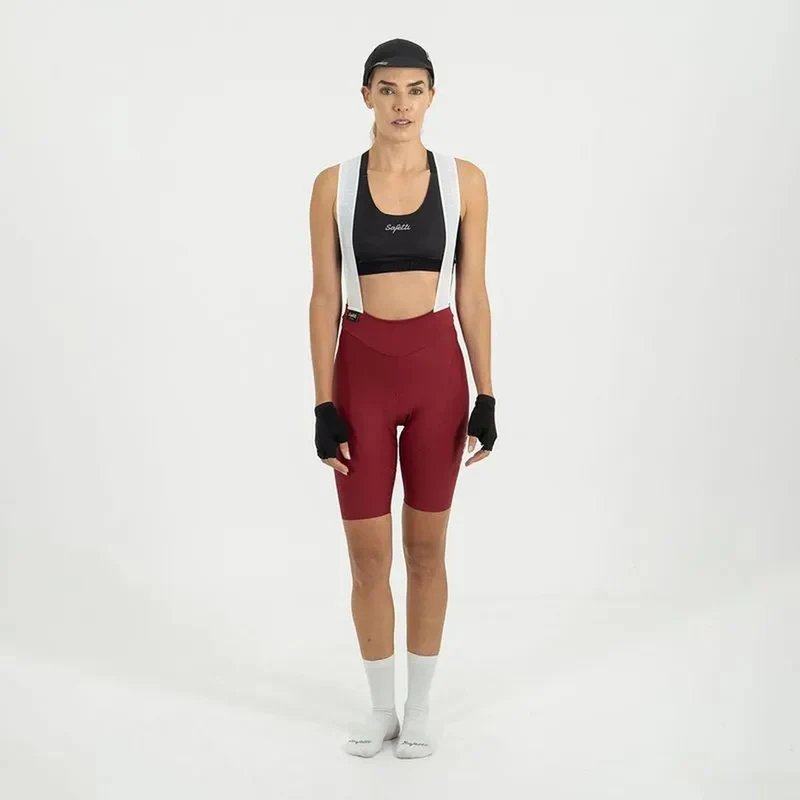 Pantaloneta de Ciclismo C/T Safetti Girona Mujer Terracota