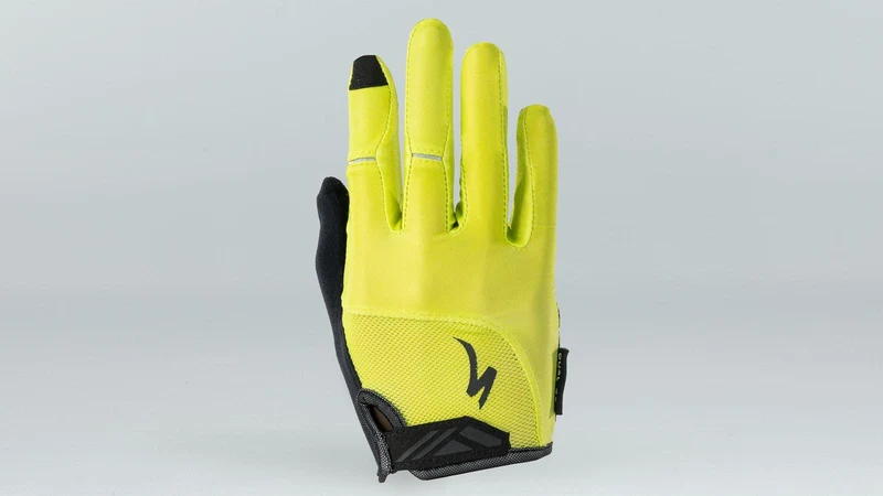 Guantes mujer Body Geometry Dual-Gel Long Finger Verde Fluro